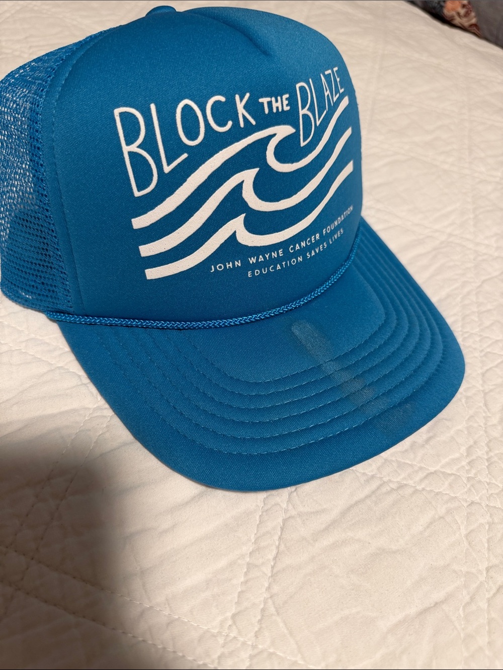 Block The Blaze Blue Trucker Hat
